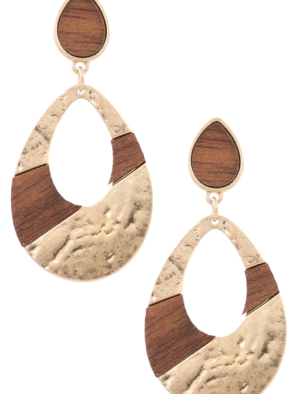 Womens Teardrop Brown Earrings